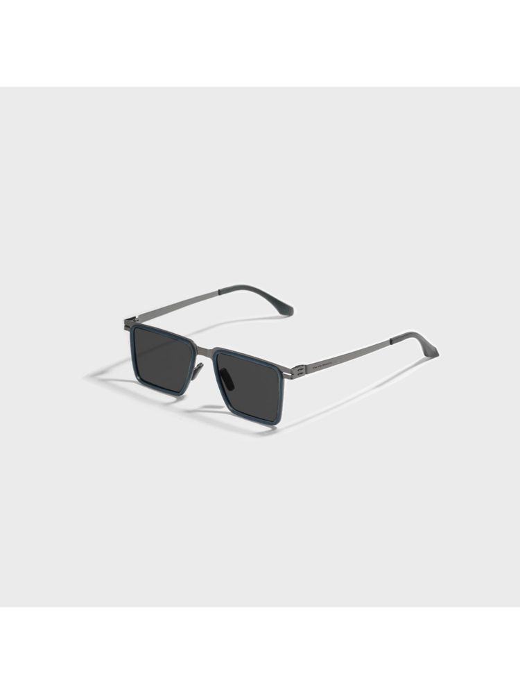 SAM AND MARSHALL AZIEL 400UV Protection Polarized Rectangle Shape Black Lens Sunglasses-image-8