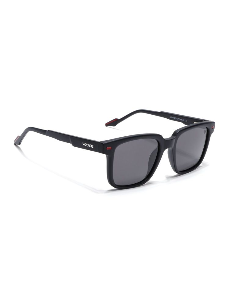 Voyage Unisex Square Grey Lens Black Frame Sunglasses (51)-image-8