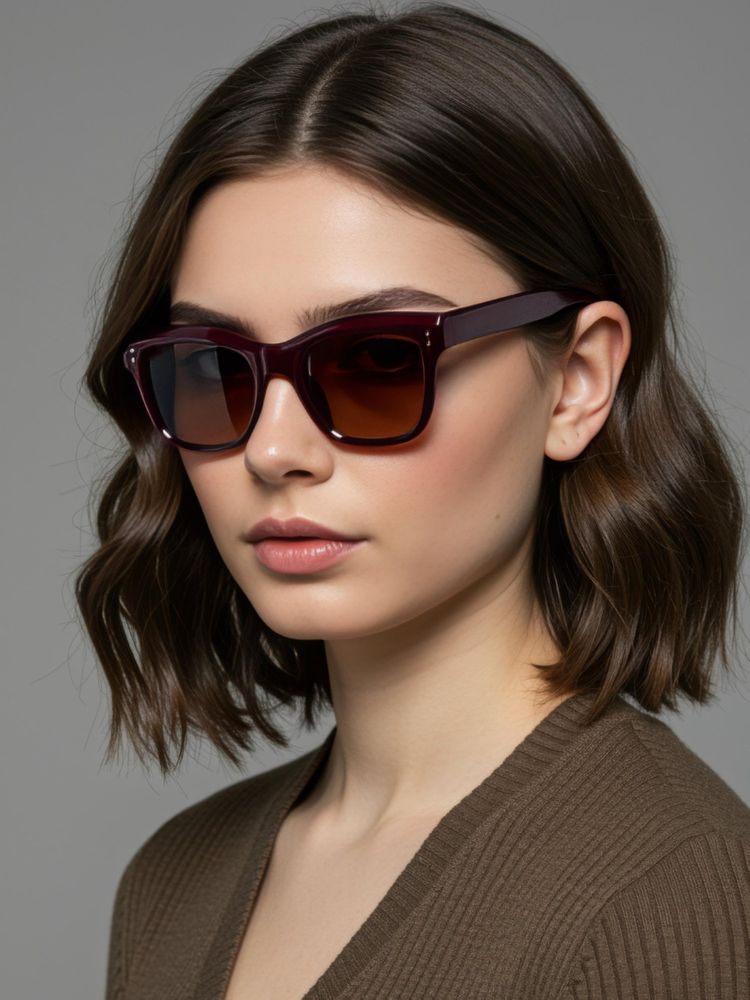 TED SMITH Women Square UV Protected Brown Lens Sunglasses-picture-15
