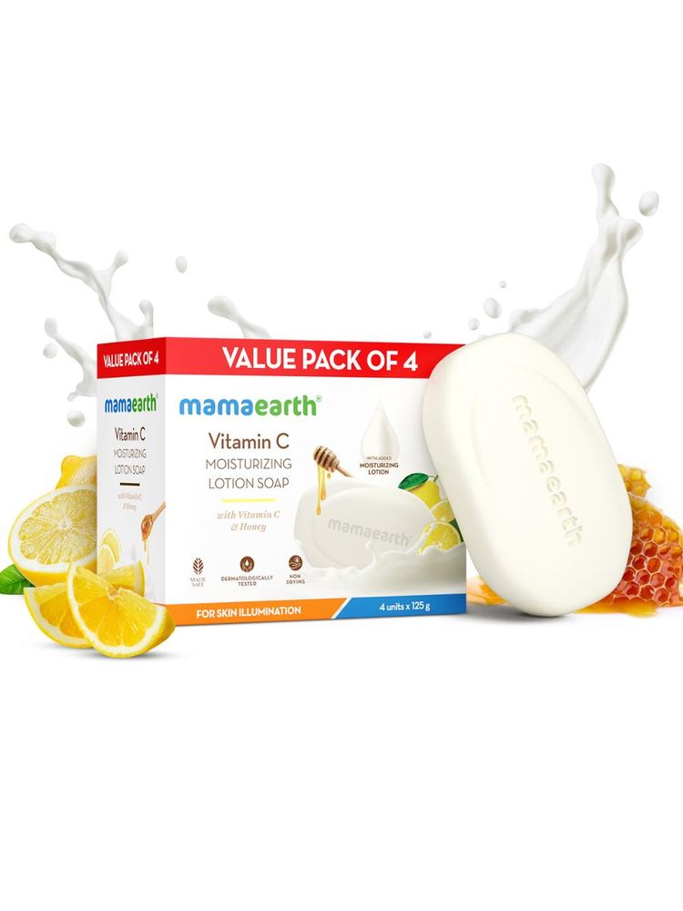 Mamaearth Vitamin C Moisturizing Lotion Soap - Pack Of 4-image-30