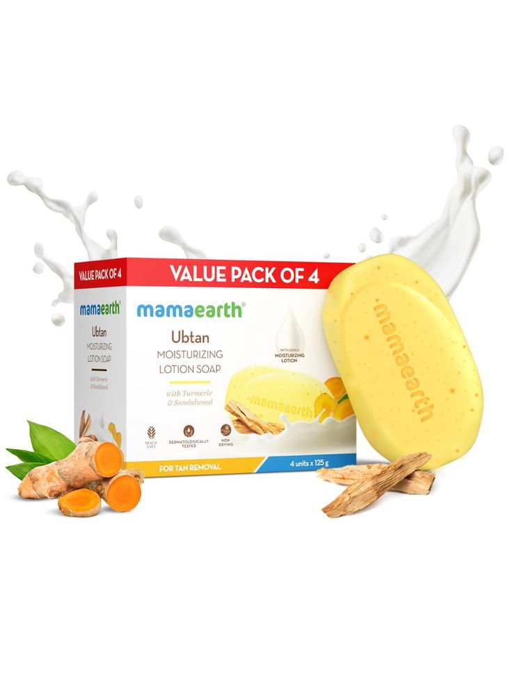Mamaearth Ubtan Moisturizing Lotion Soap - Pack Of 4-image-28