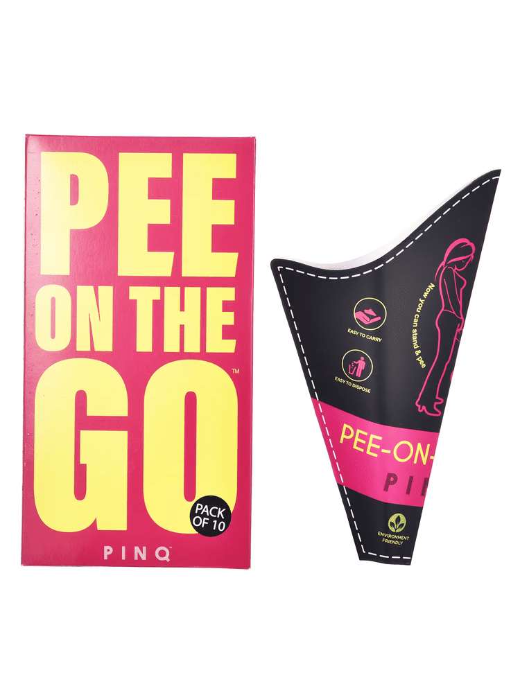 PINQ Pee-on-the-Go-Biodegradable Urination Funnels for Public Toilets, Travel