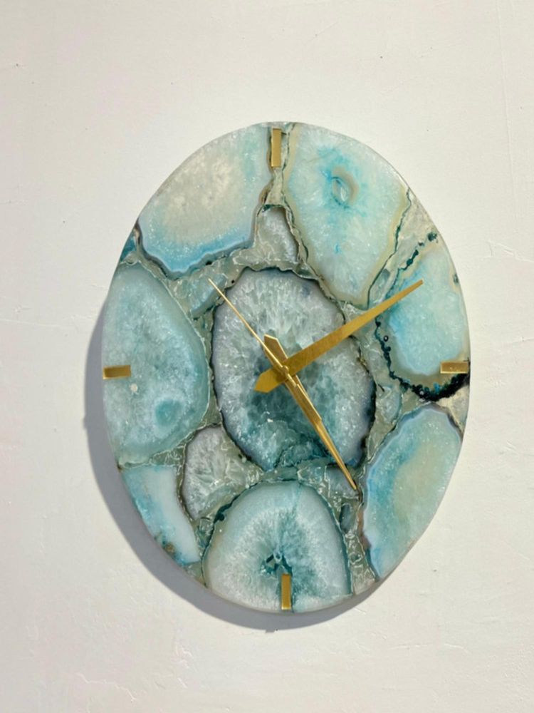 Homearte Agate Round Wall Clock - Turquoise-picture-11