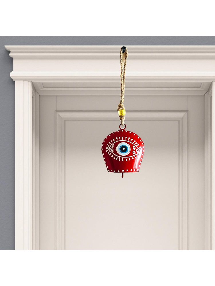 JASMEY HOMES Designer Evil Eye Bell For Wall Decor - Red-picture-28