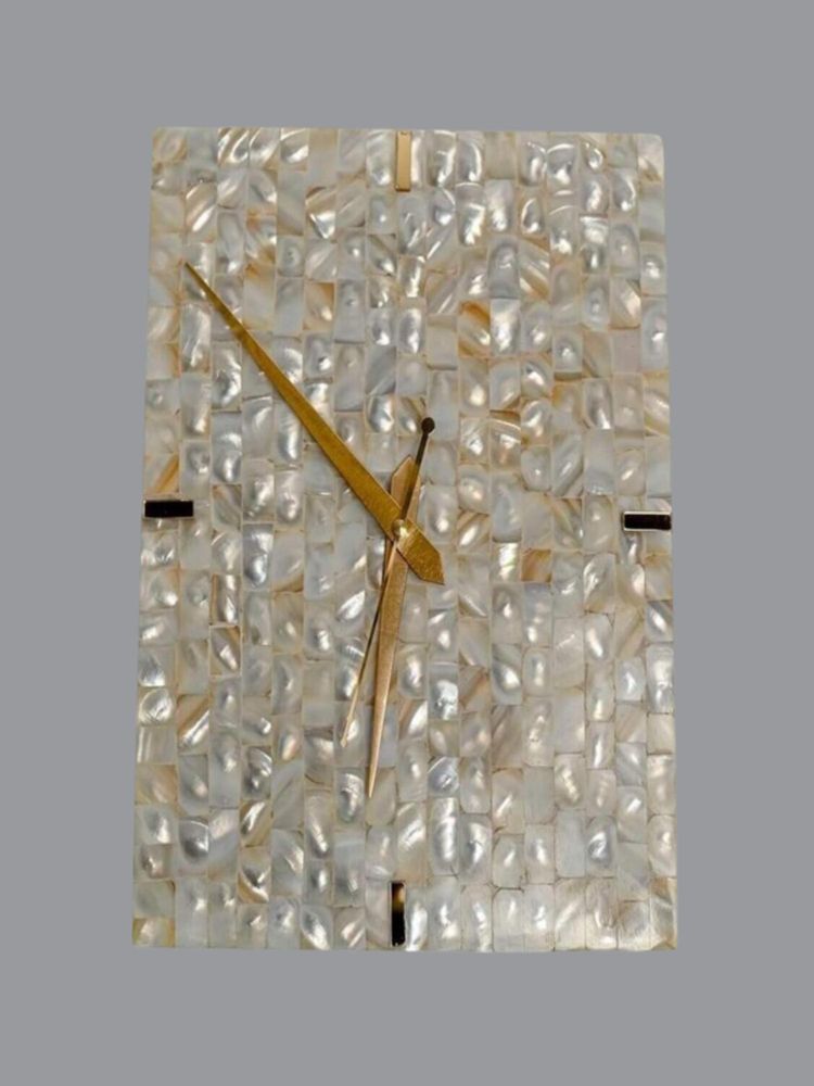 Homearte White Mop Rectangular Wall Clock-picture-18