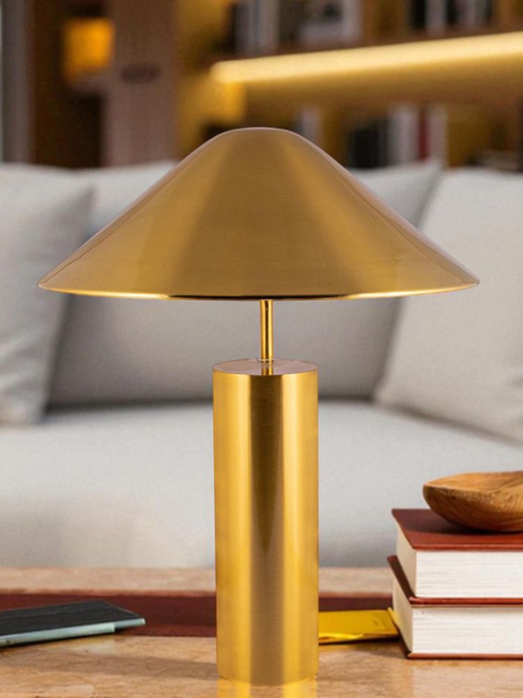 Aarvi Decor Gold Metal Decorative Halo Table Lamp-image-1