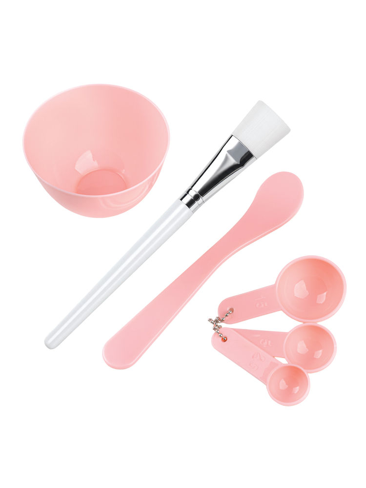 Feel Good Club Skincare Mixing Set - 1 Bowl 3 Mini Spoons 1 Spatula & 1 Brush For Face Packs & Masks-picture-11