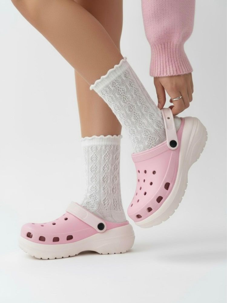 Indifeet Womens Pink Chunky Platform Clogs-picture-16