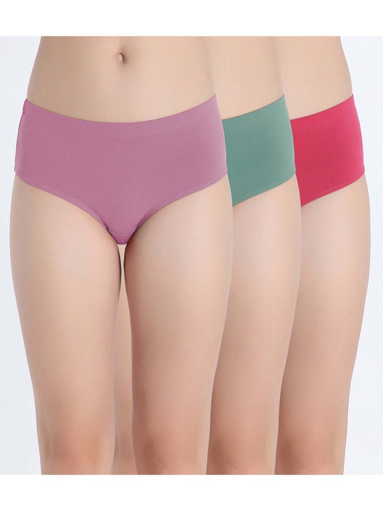 Zivame Medium Rise Full Coverage Hipster Panty (Pack of 3)-picture-41