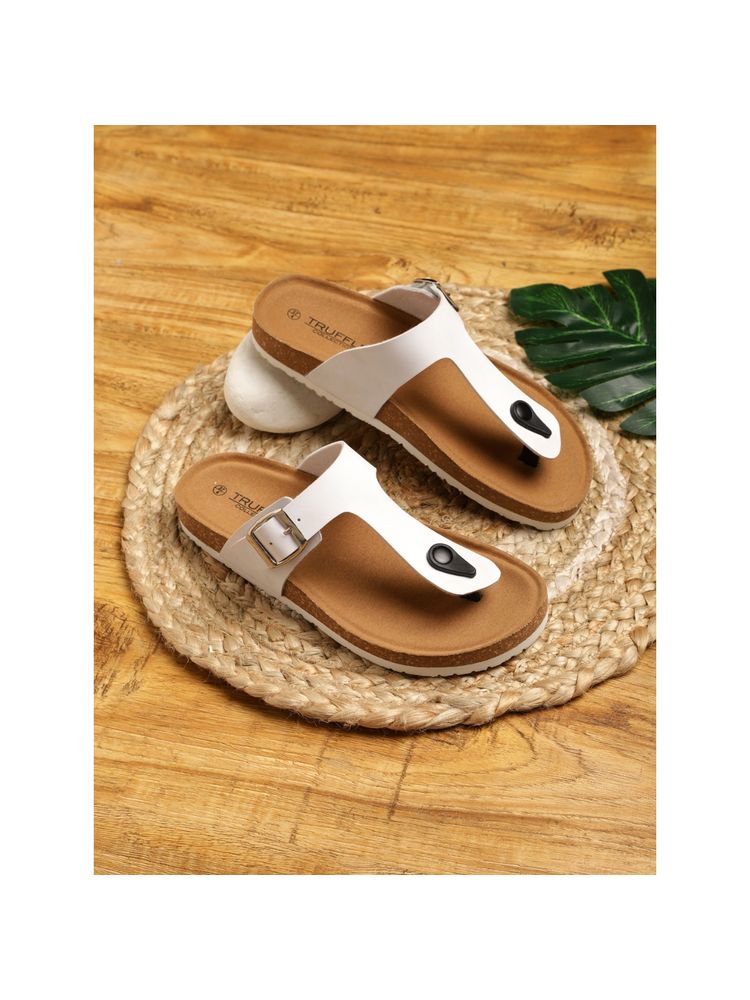 Truffle Collection White Solid Sandals-picture-17