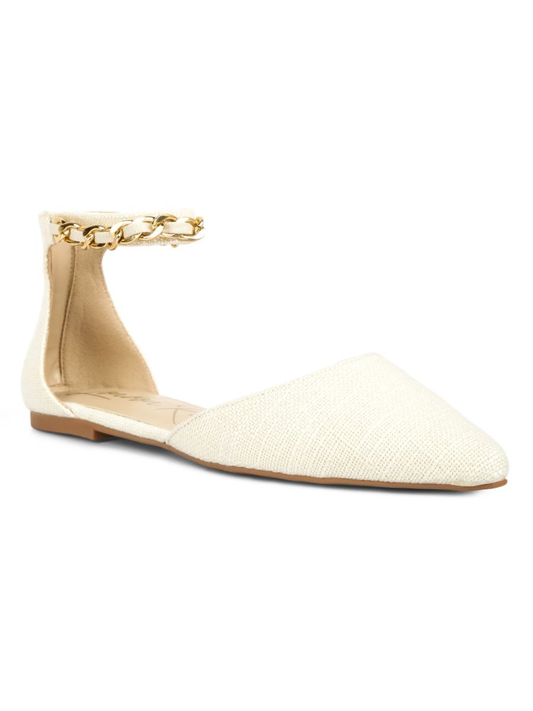 London Rag Embellished Off White Flats-picture-24