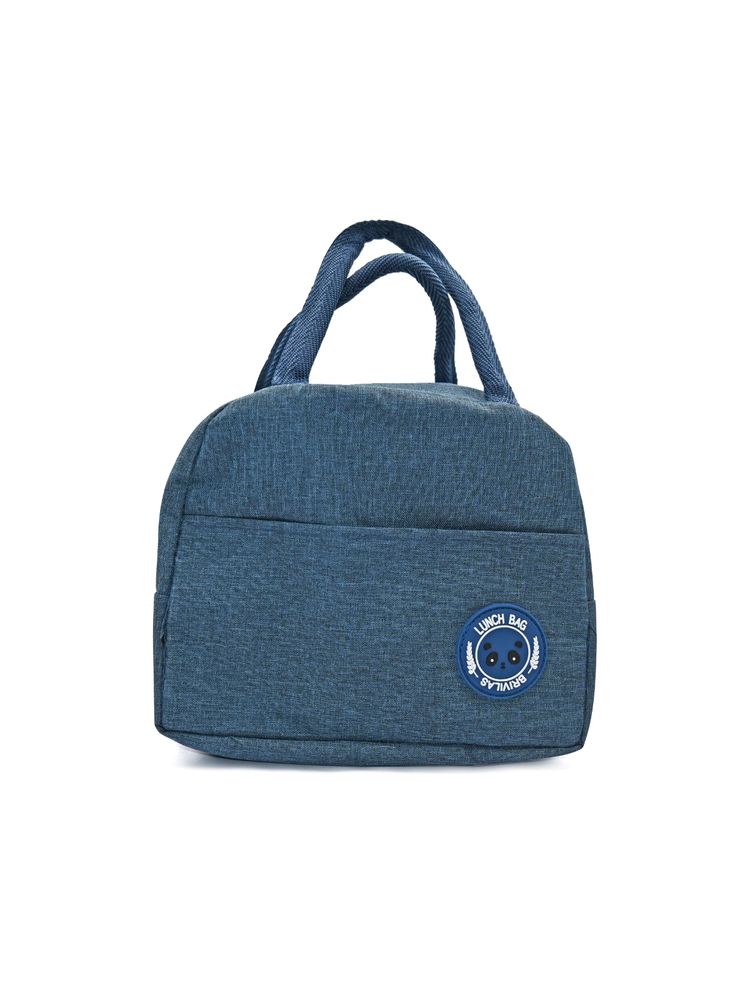 Awestuffs Navy Blue Insulated Travel Food Storage Bag-picture-16