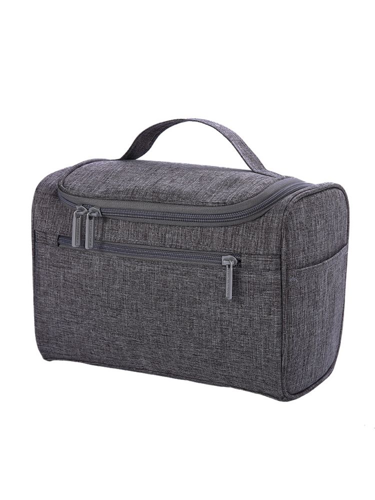 Awestuffs Grey Hanging Travel Toiletry Kit Rugged with Mesh Pockets Make Up Organizer Bag-picture-26