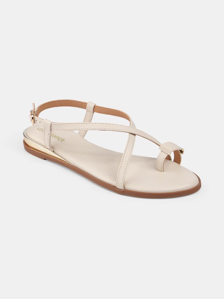 PEPPER Women Cream Sandals-image-49