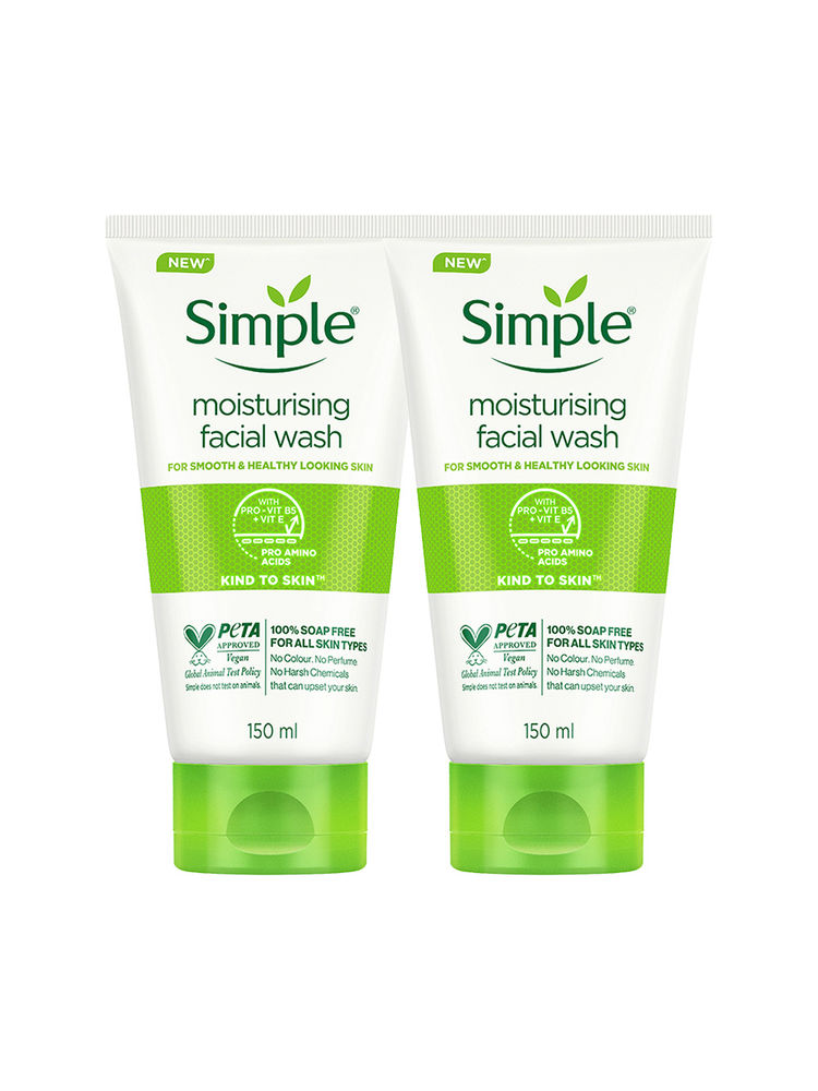 Simple Kind To Skin Moisturising Facial Wash (Pack Of 2)-picture-13
