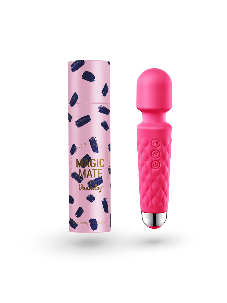 Vandelay Magic Mate-rechargeable Personal Body Massager For Women & Men - Waterproof(Millenial Pink)