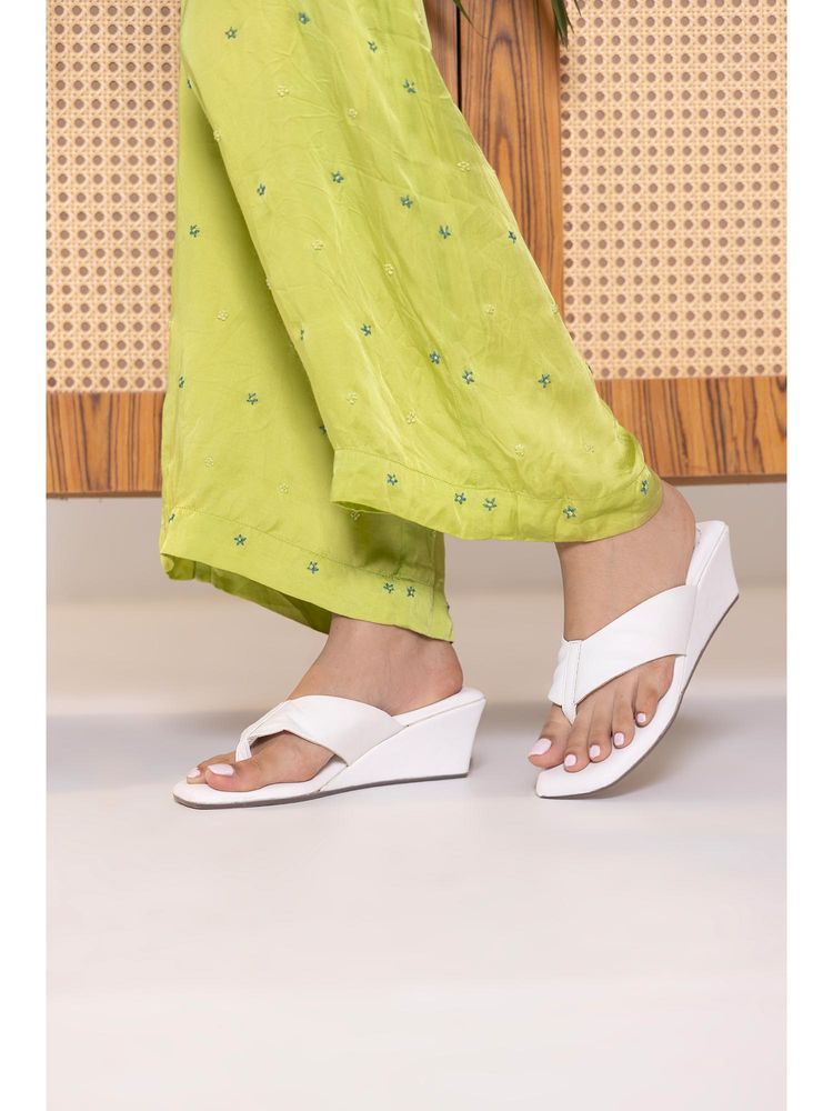 MYRA Women White Wedges-picture-12