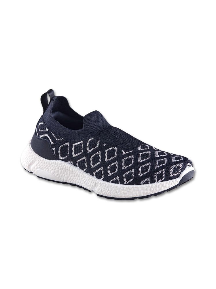Neeman's Black Crystal Knit Slip On Sneakers-image-20