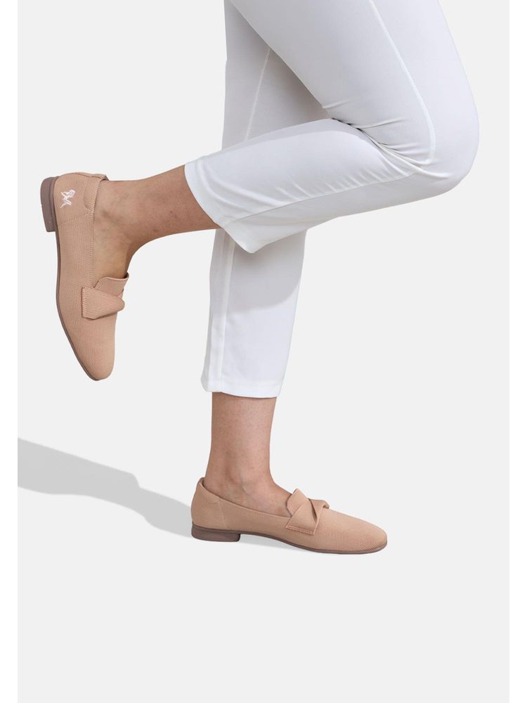Neeman's Beige Knit Grace Loafers-image-4