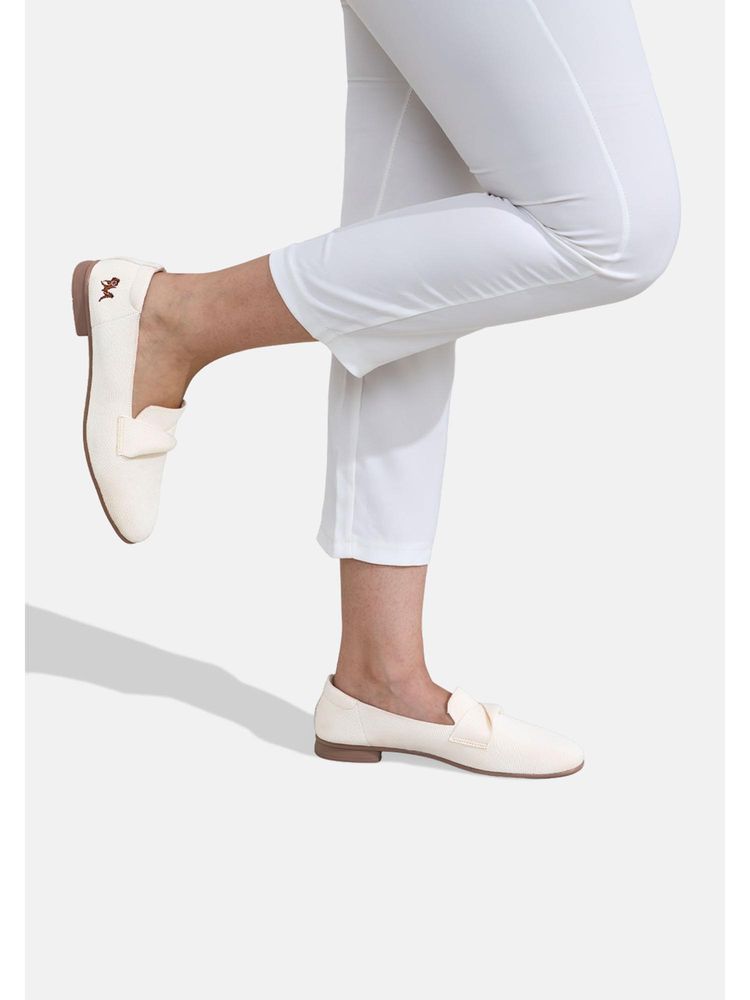 neemans Neeman's Off White Knit Grace Loafers-picture-4