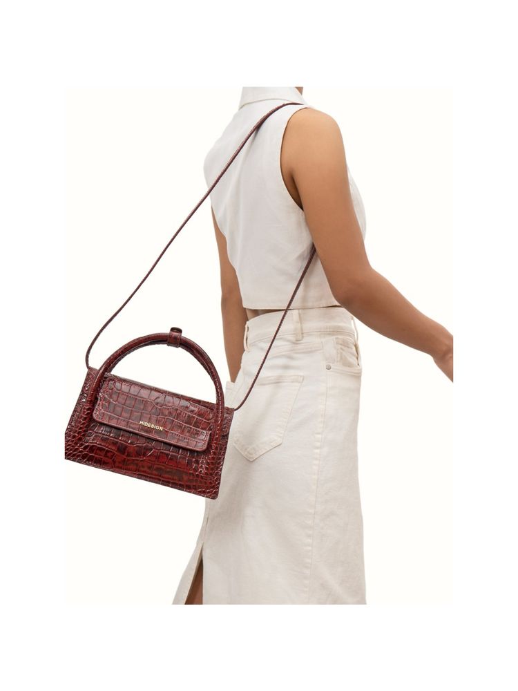 Hidesign Womens Red Schiphol-04 Party Shoulder Bag (M)-picture-14