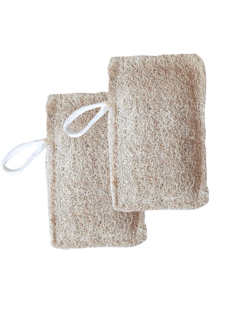 Kayanara Rectangle Natural Bathing Loofah Body Sponge Body Scrubber, Sustainable Handmade Pack Of 2-picture-22