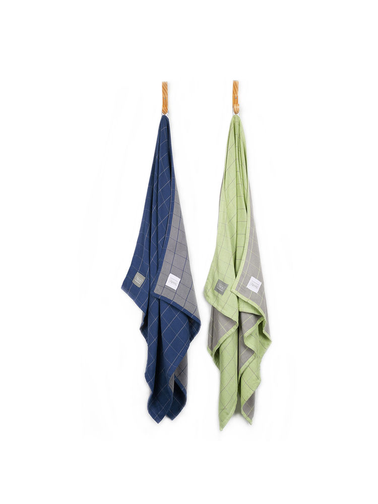 Doctor Towels Multi-Color Banana Double Cloth Medium Bath Towel Pack of 2