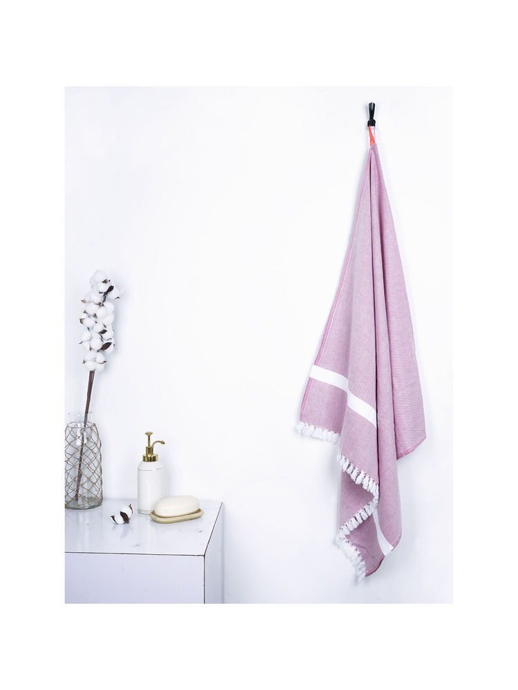 Doctor Towels The Bath Community Lavender Cotton Cambric Solid Medium Bath Towel (Pack of 1)-image-7