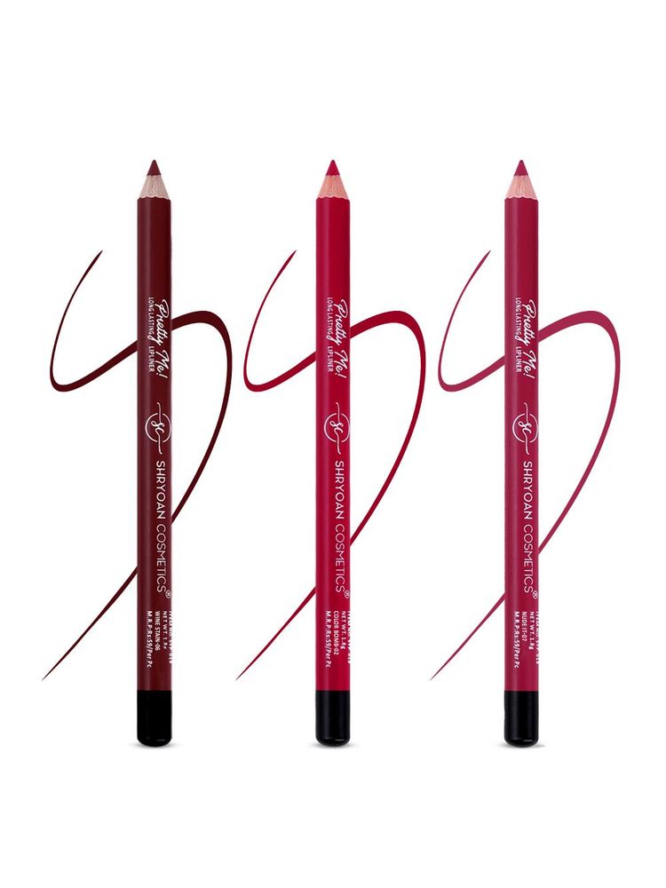 Shryoan Pretty Me Bold Lipliner & Eye Liner Pencil - Multicolor - Set Of 3-image-31