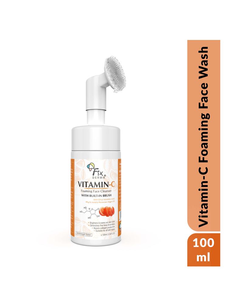 Fixderma 2% Vitamin C Face Wash, Foaming Face Cleanser With Brush-picture-12