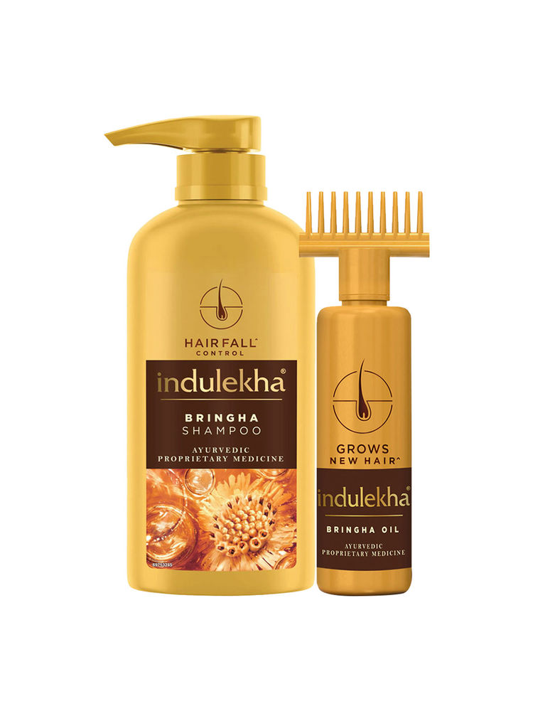 Indulekha Bringha Hair Oil + Shampoo Combo-picture-10