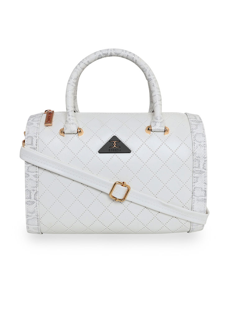 ESBEDA White-Silver Color Glitter Top Handle Handbag For Womens-picture-28