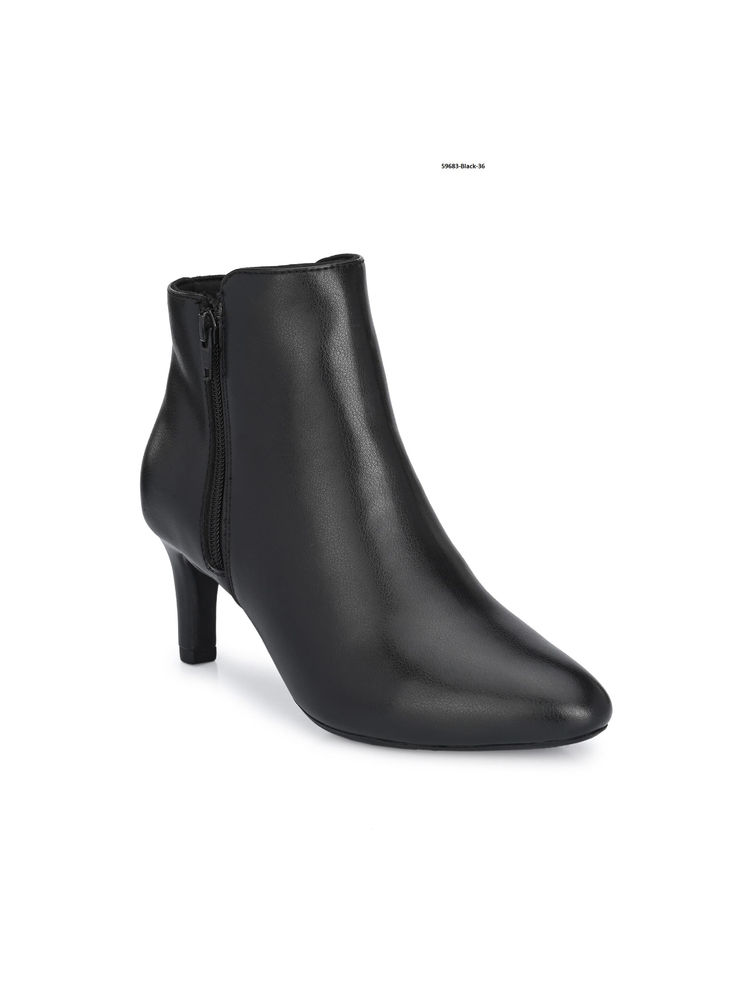 Delize Womens Black Heel Ankle Boots-picture-39