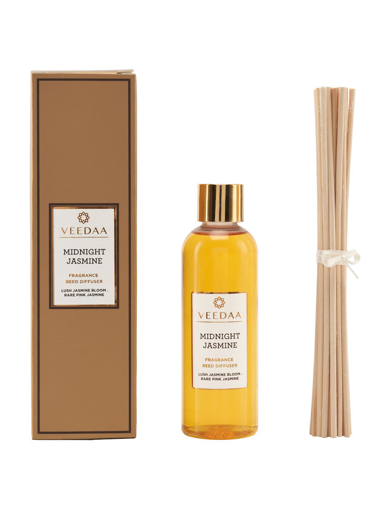 Veedaa Candles Midnight Jasmine Diffuser Oil Refill & Reeds Set-image-21