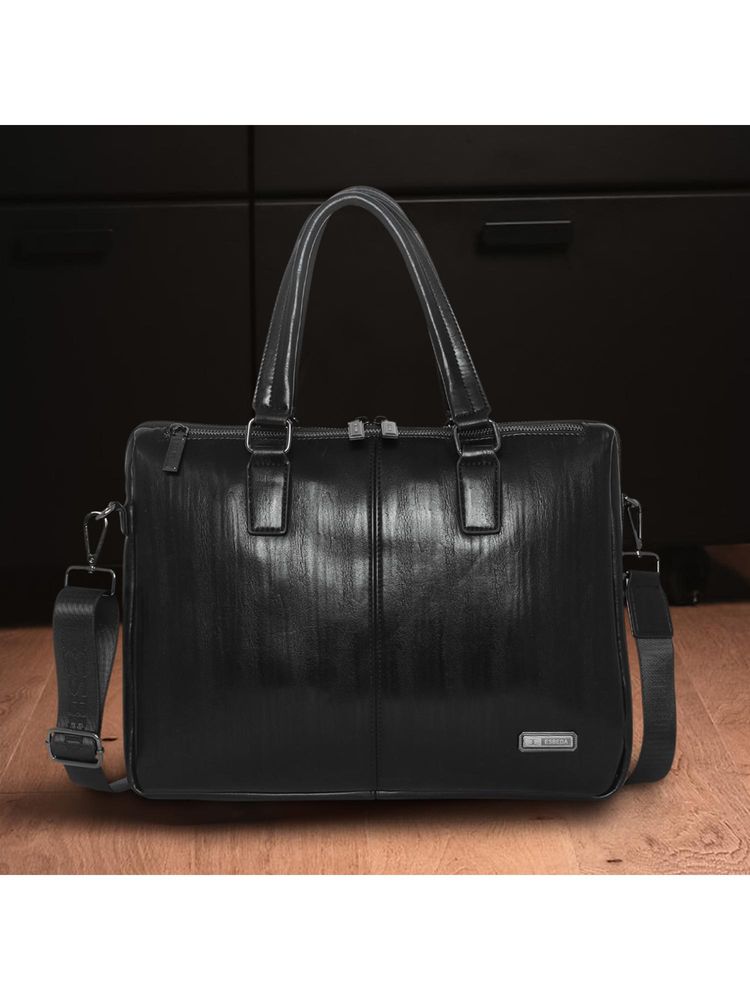 ESBEDA Black Corporate Elite Laptop Bag With Detachable Strap (M)-image-8