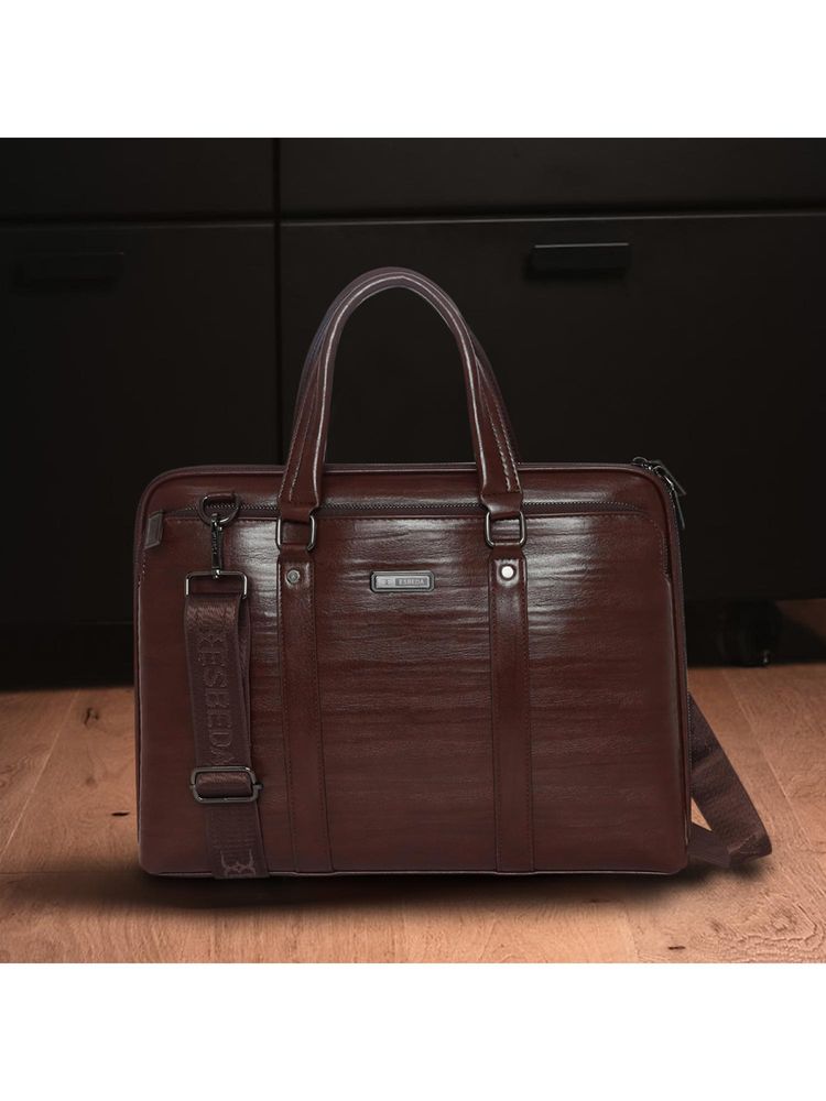 ESBEDA Brown Manor Professional Bag With Detachable Strap (M)-image-2