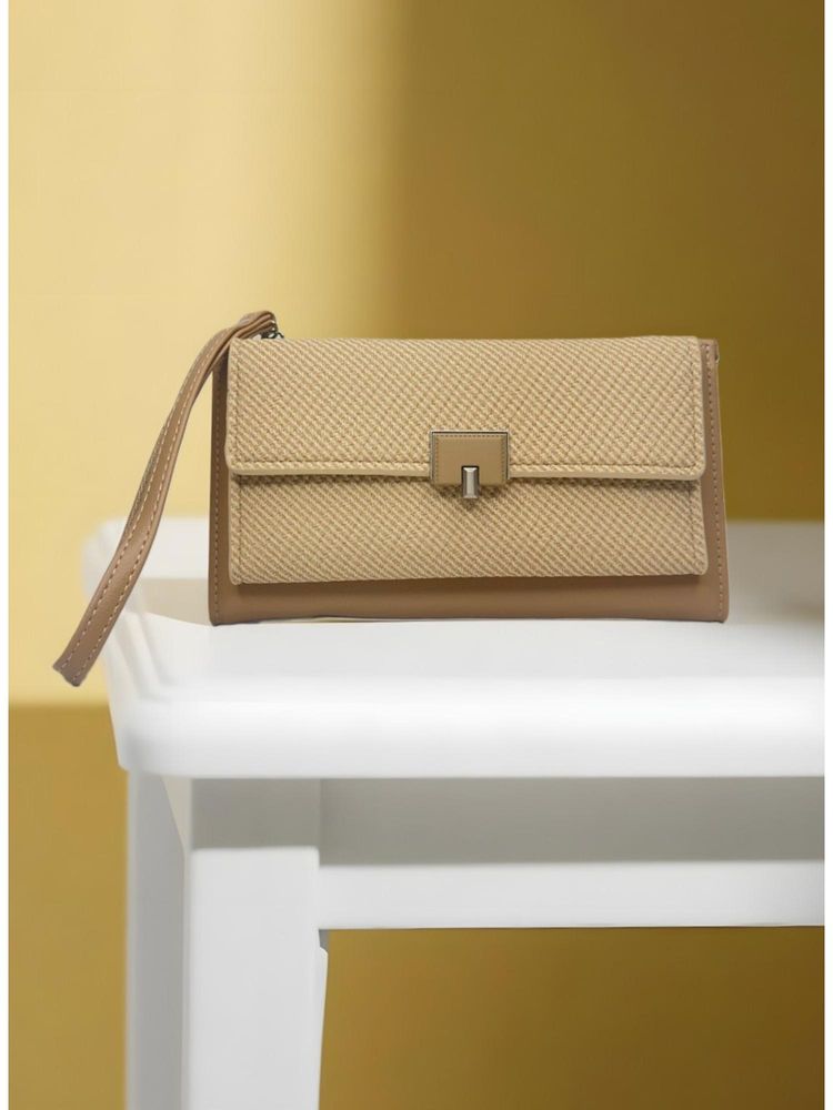 CrossKulture Women Gold Textured Wallet-picture-11