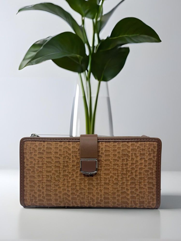 CrossKulture Women Brown Textured Wallet-picture-23