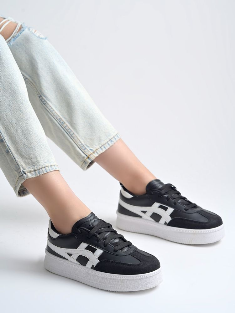 Shoetopia Women Black Sneakers-image-41