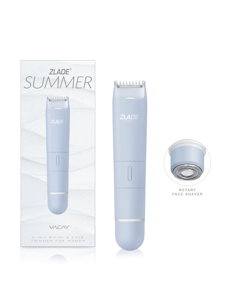 ZLADE Summer Vacay 2-In-1 Rechargeable Bikini Trimmer & Face Shaver For Women-picture-5