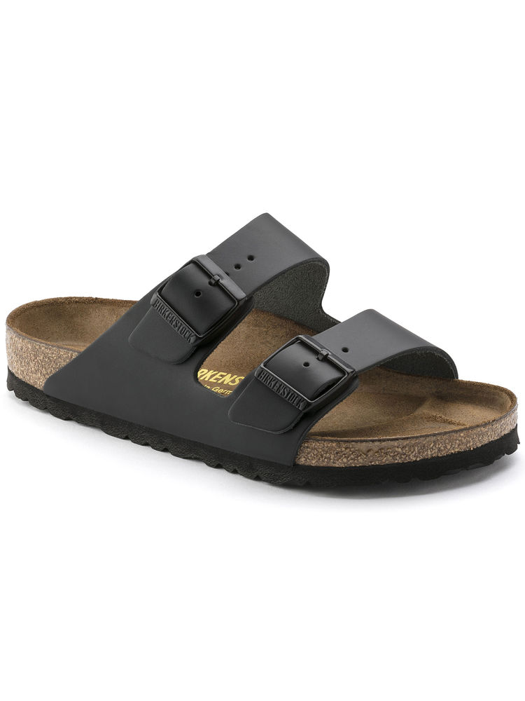 Birkenstock Arizona Natural Leather Black Regular Width Unisex Sandals-picture-11