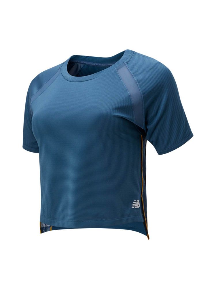 New Balance Women Half Sleeves Navy Blue T-Shirt-picture-16