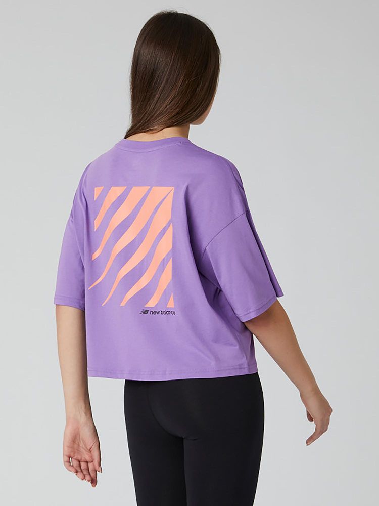 New Balance Women Half Sleeves Lavender T-Shirt-picture-14