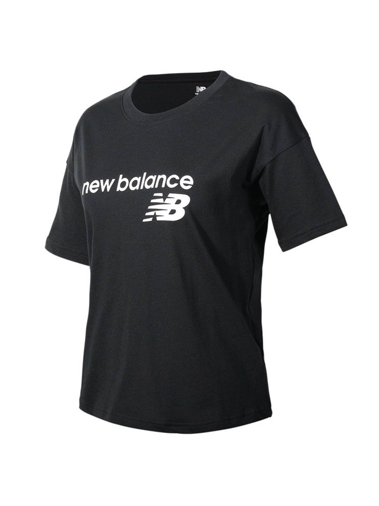 New Balance Women Half Sleeves Black T-Shirt-image-45