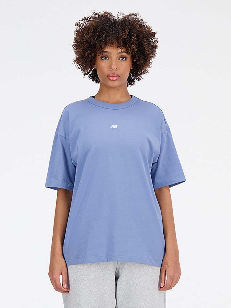 New Balance Women Half Sleeves Blue T-Shirt-picture-35