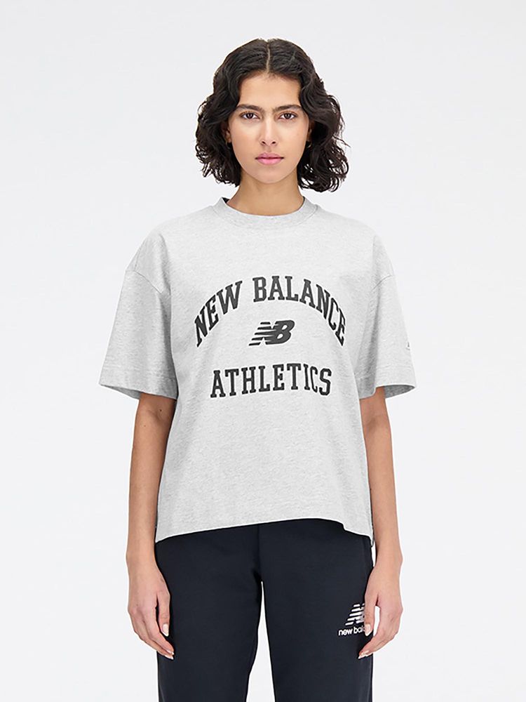 New Balance Women Half Sleeves Grey T-Shirt-image-42