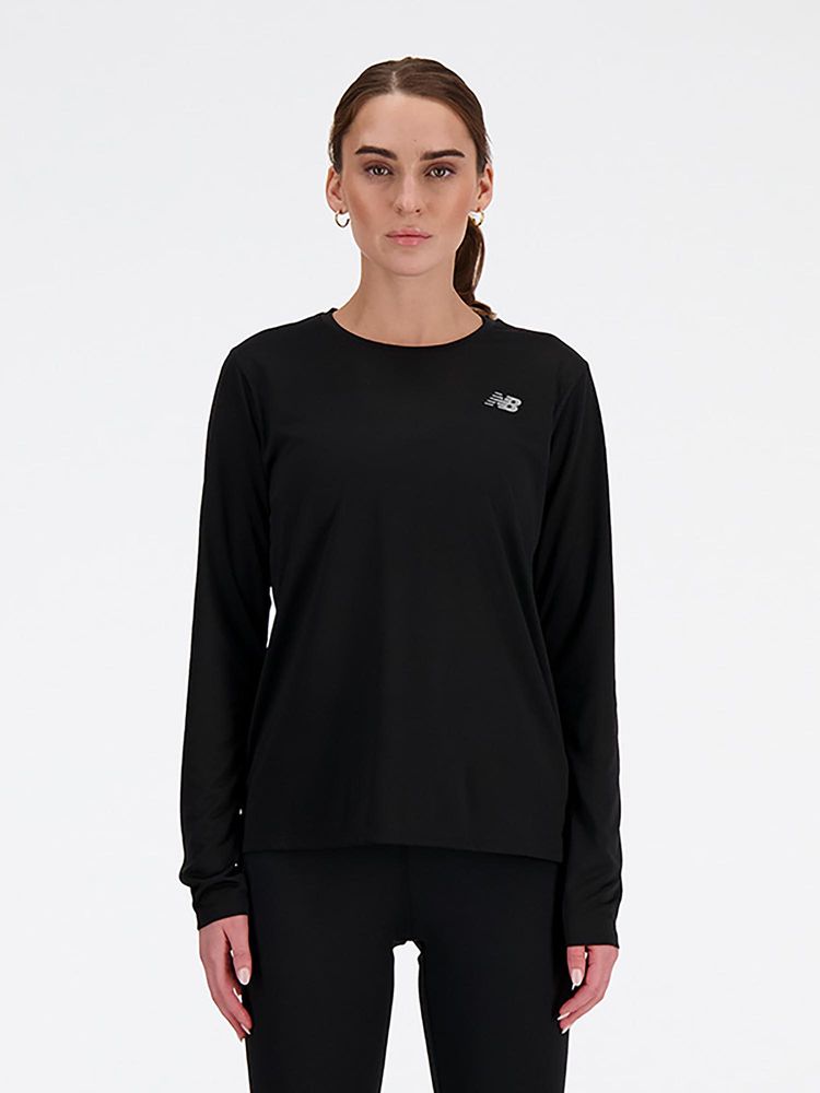 New Balance Women Full Sleeves Black T-Shirt-image-3