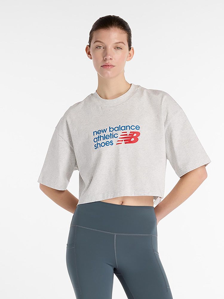 New Balance Women Half Sleeves Grey T-Shirt-image-15