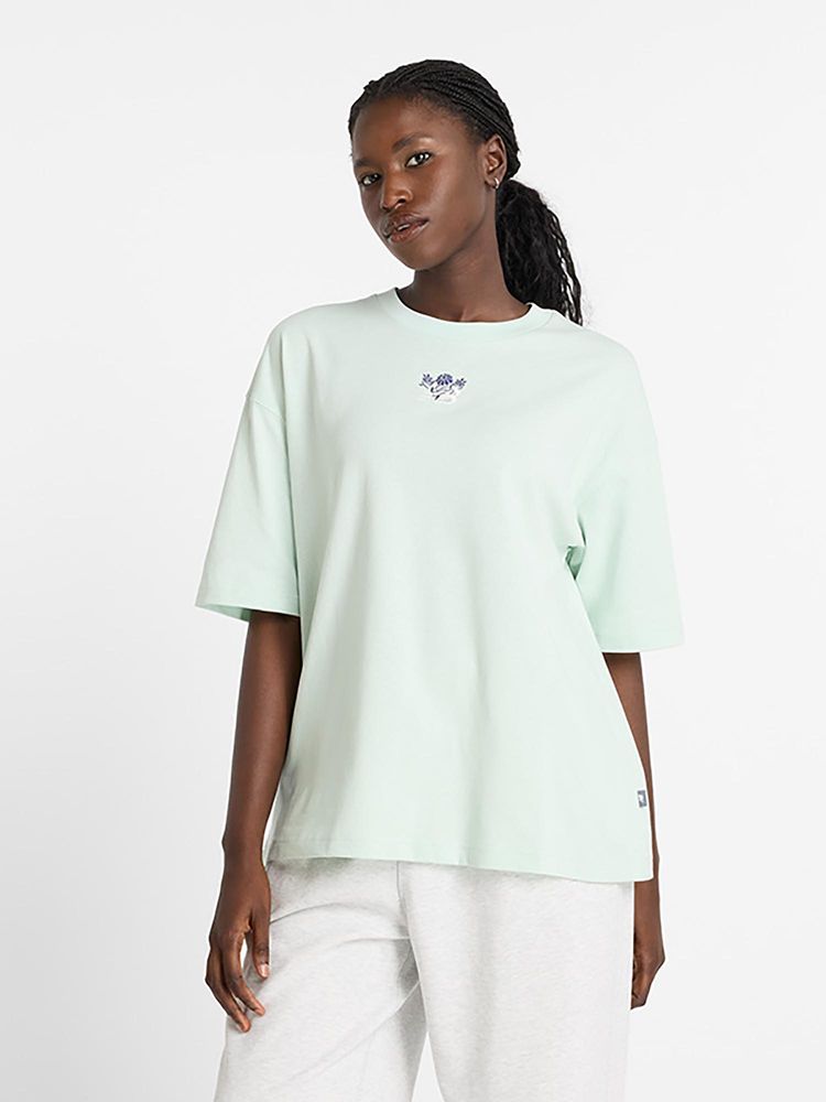 New Balance Women Half Sleeves Green T-Shirt-image-46
