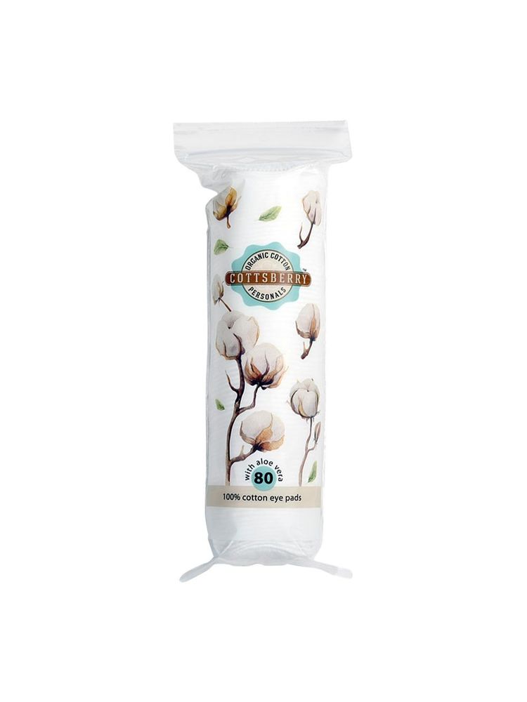 Cottsberry Organic Cotton Round Eye Pads With Aloevera